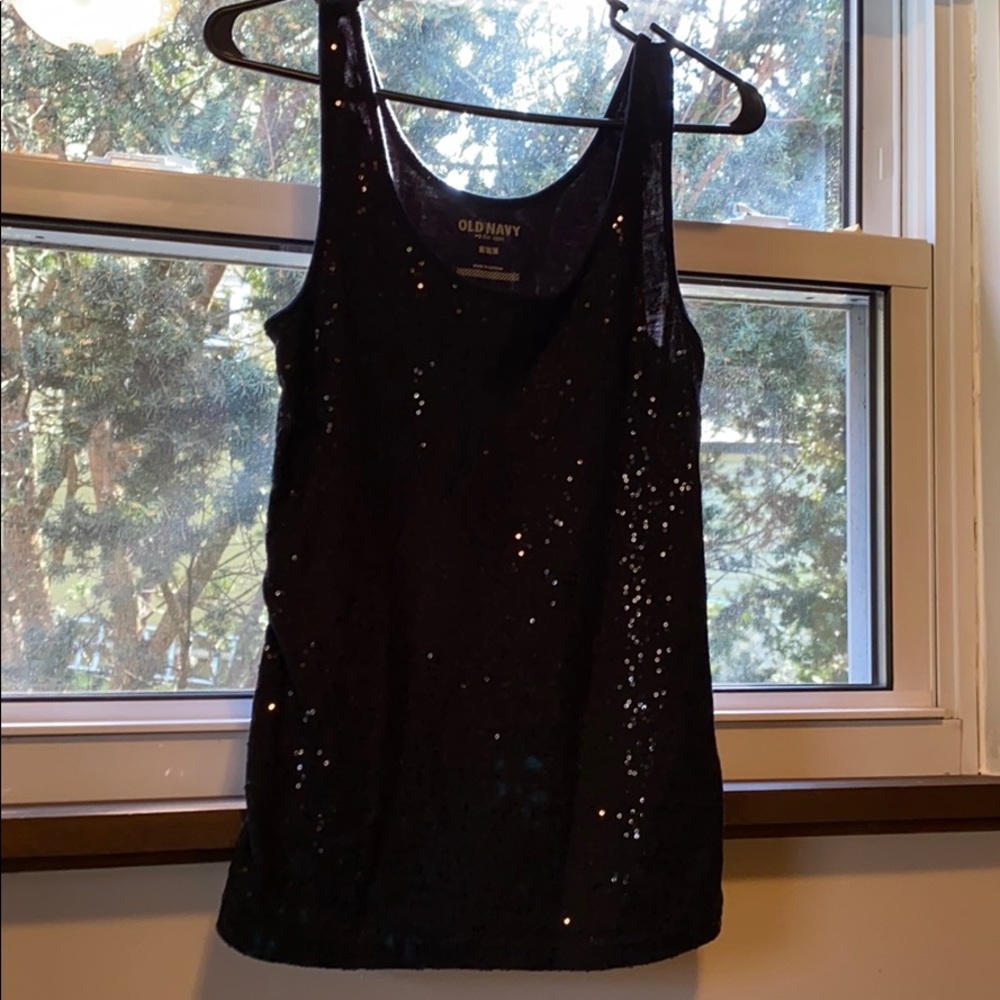 Black Sequin Tank